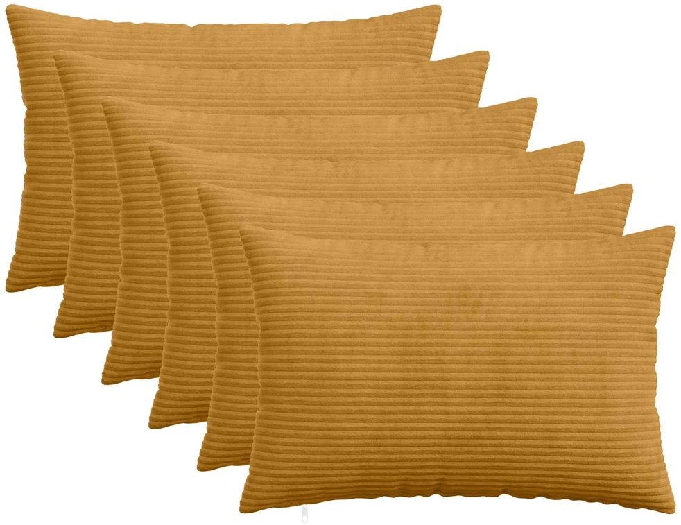 Pagalvėlės užvalkalas 6 pcs HEERLEN Geltona 30 x 50 cm