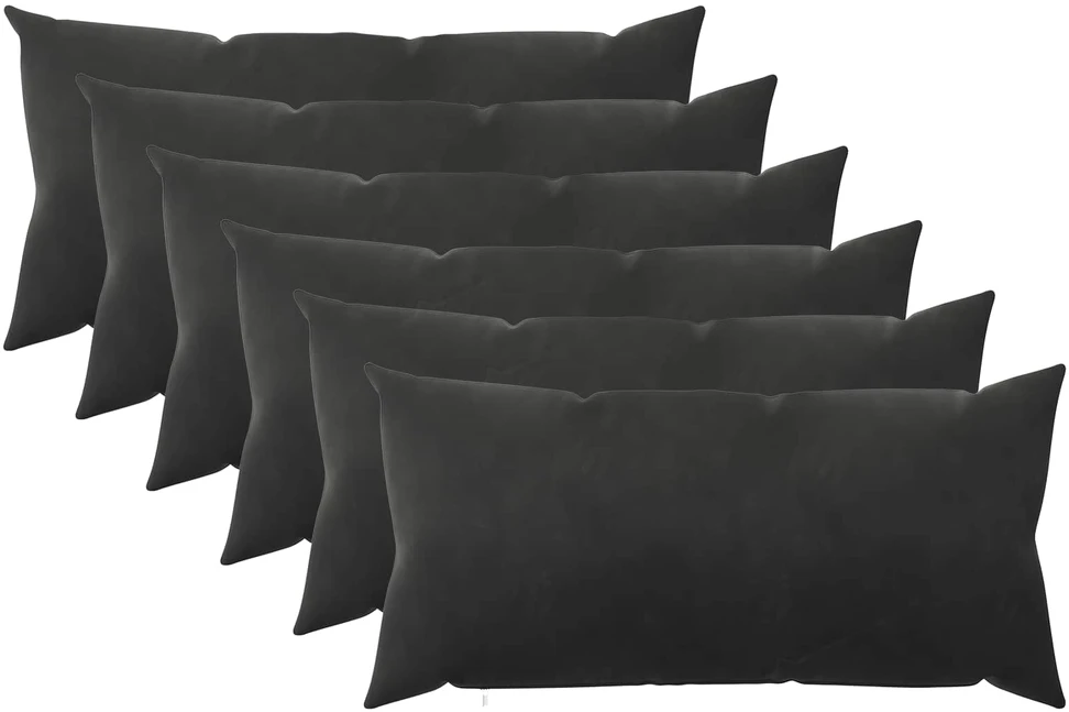 Pagalvėlės užvalkalas 6 pcs HEERLEN Juoda 40 x 70 cm Aksomas