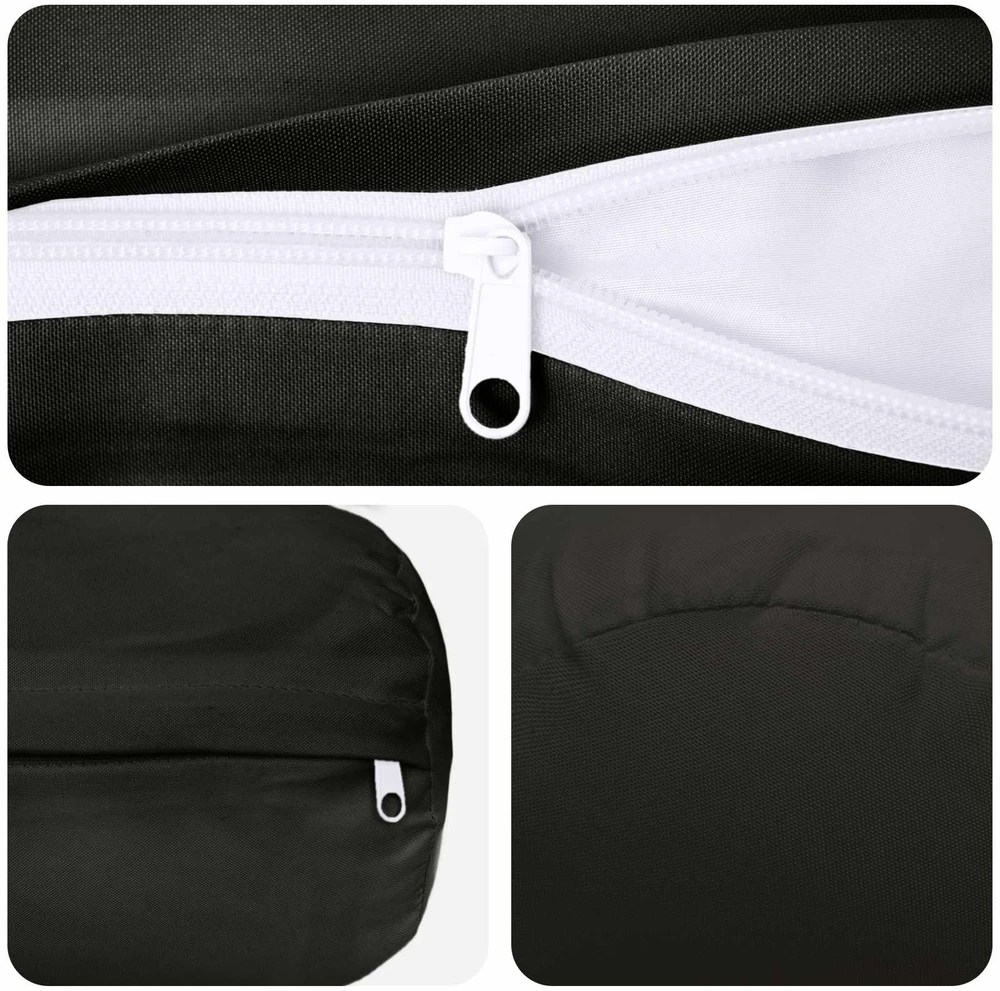 Pagalvėlės užvalkalas 6 pcs HEERLEN Juoda Ø 15 x 40 cm