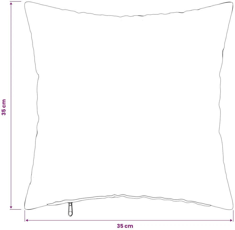 Pagalvėlės užvalkalas 6 pcs HEERLEN Juoda 35 x 35 cm Flanelė