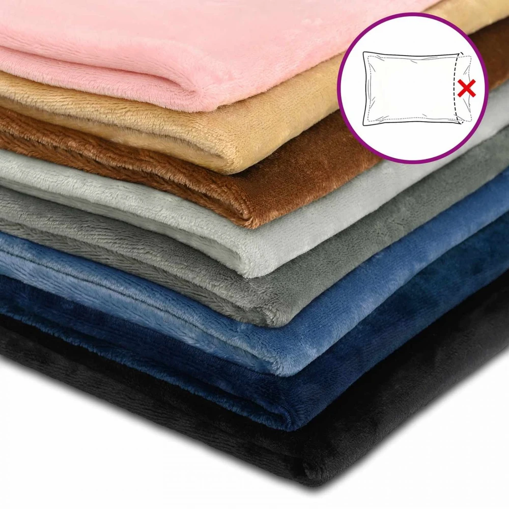 Pagalvėlės užvalkalas 6 pcs HEERLEN Juoda 35 x 35 cm Flanelė