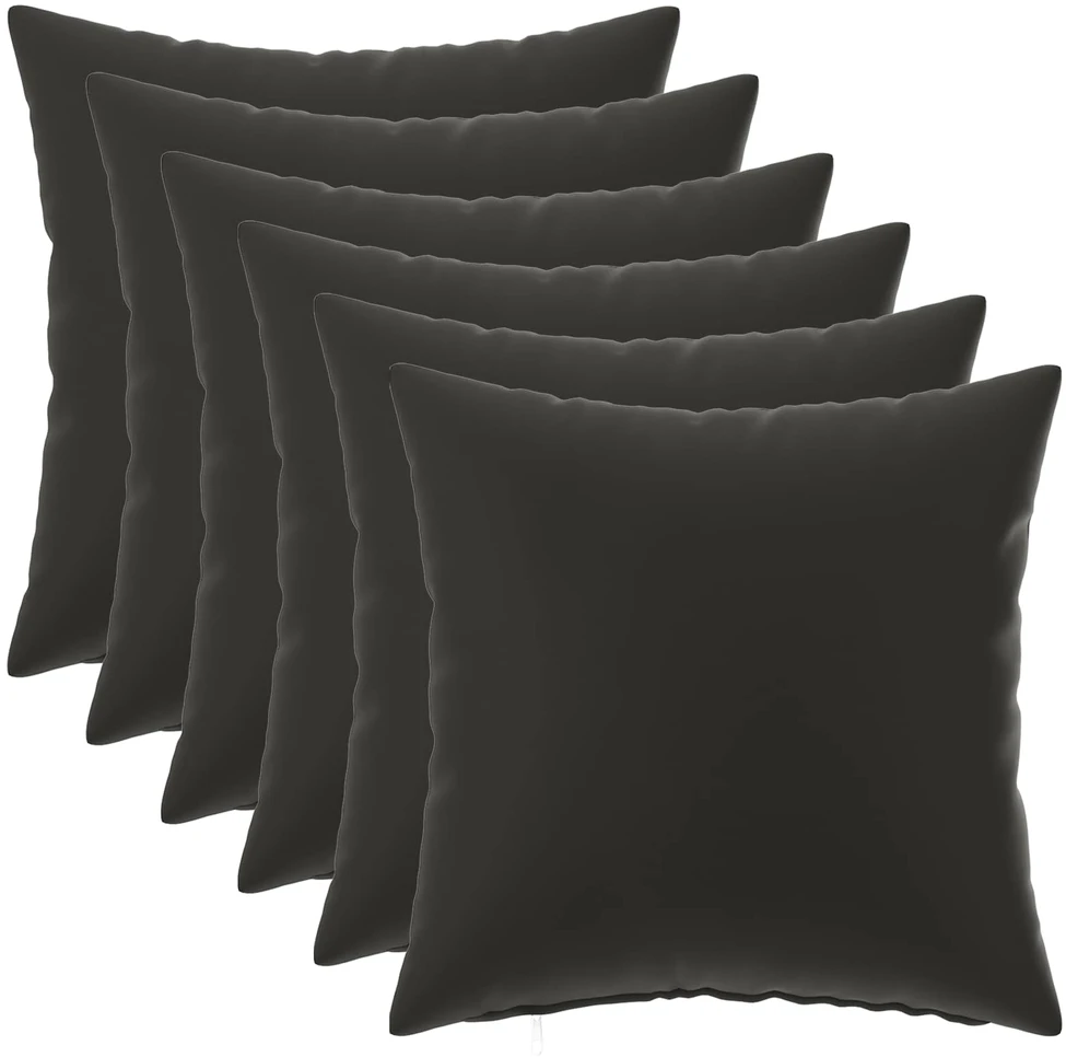 Pagalvėlės užvalkalas 6 pcs HEERLEN Juoda 30 x 30 cm