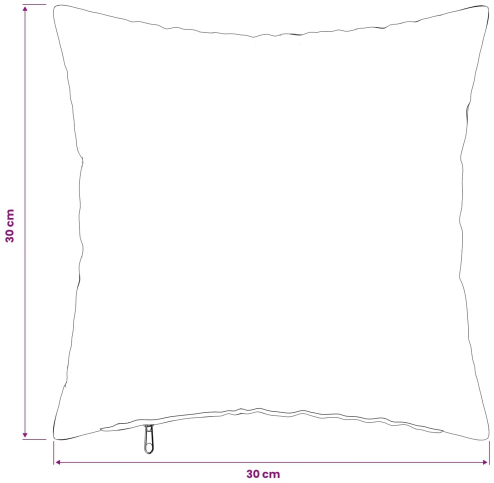 Pagalvėlės užvalkalas 6 pcs HEERLEN Juoda 30 x 30 cm Flanelė