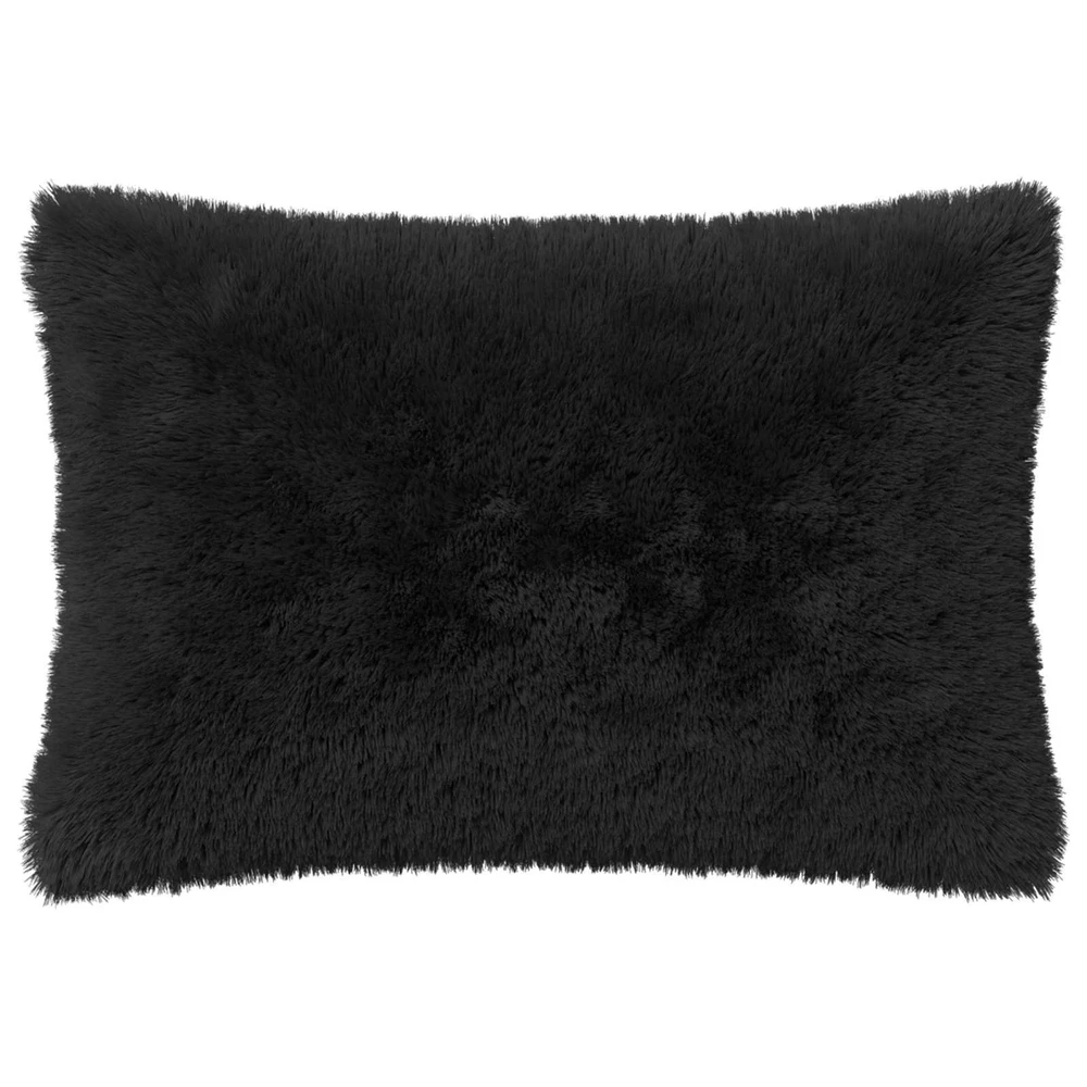 Pagalvėlės užvalkalas 6 pcs HEERLEN Juoda 50 x 80 cm PV pūkinis