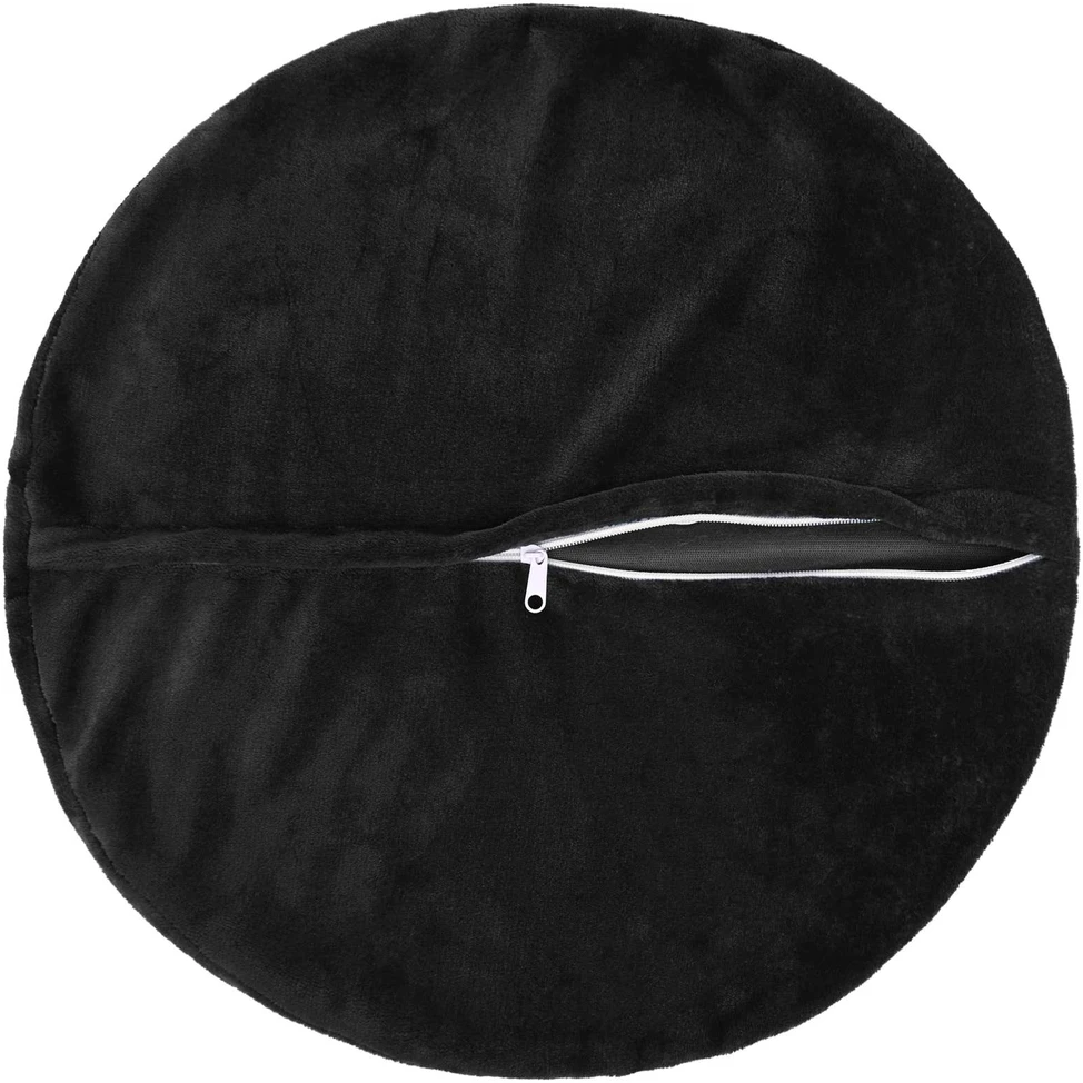 Pagalvėlės užvalkalas 6 pcs HEERLEN Juoda Ø 40 cm Flanelė