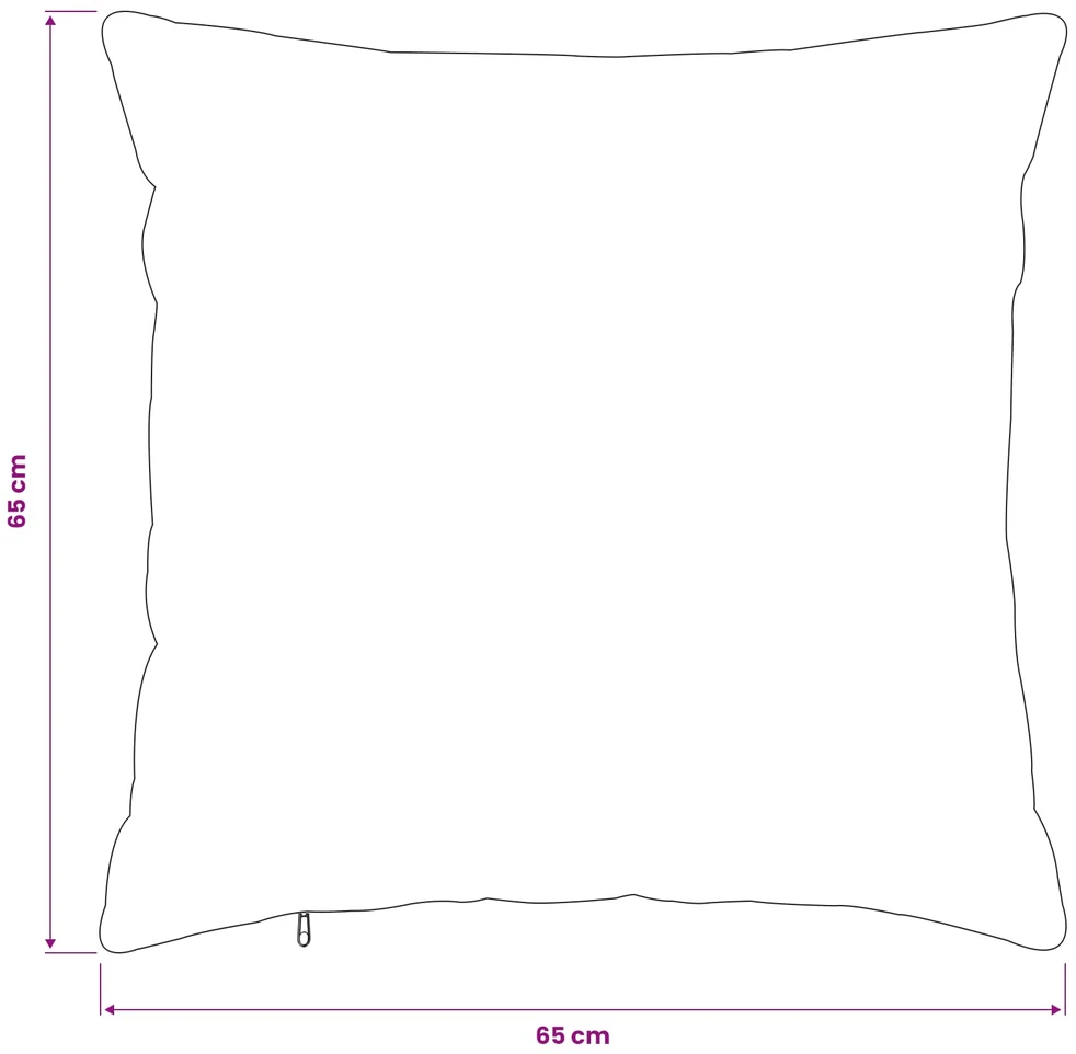 Pagalvėlės užvalkalas 6 pcs HEERLEN Juoda 65 x 65 cm Flanelė