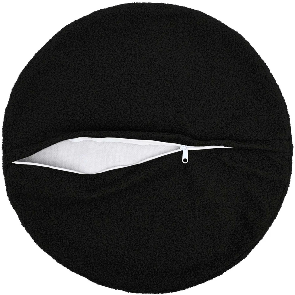 Pagalvėlės užvalkalas 6 pcs HEERLEN Juoda Ø 60 cm Bouclé