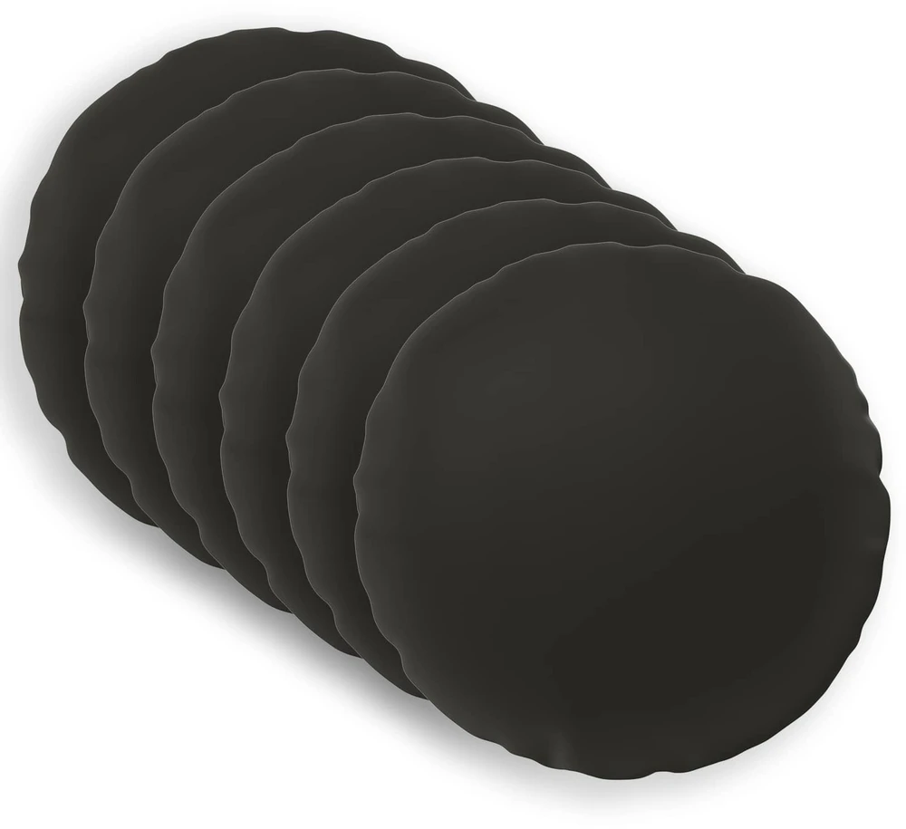 Pagalvėlės užvalkalas 6 pcs HEERLEN Juoda Ø 50 cm Poliesteris