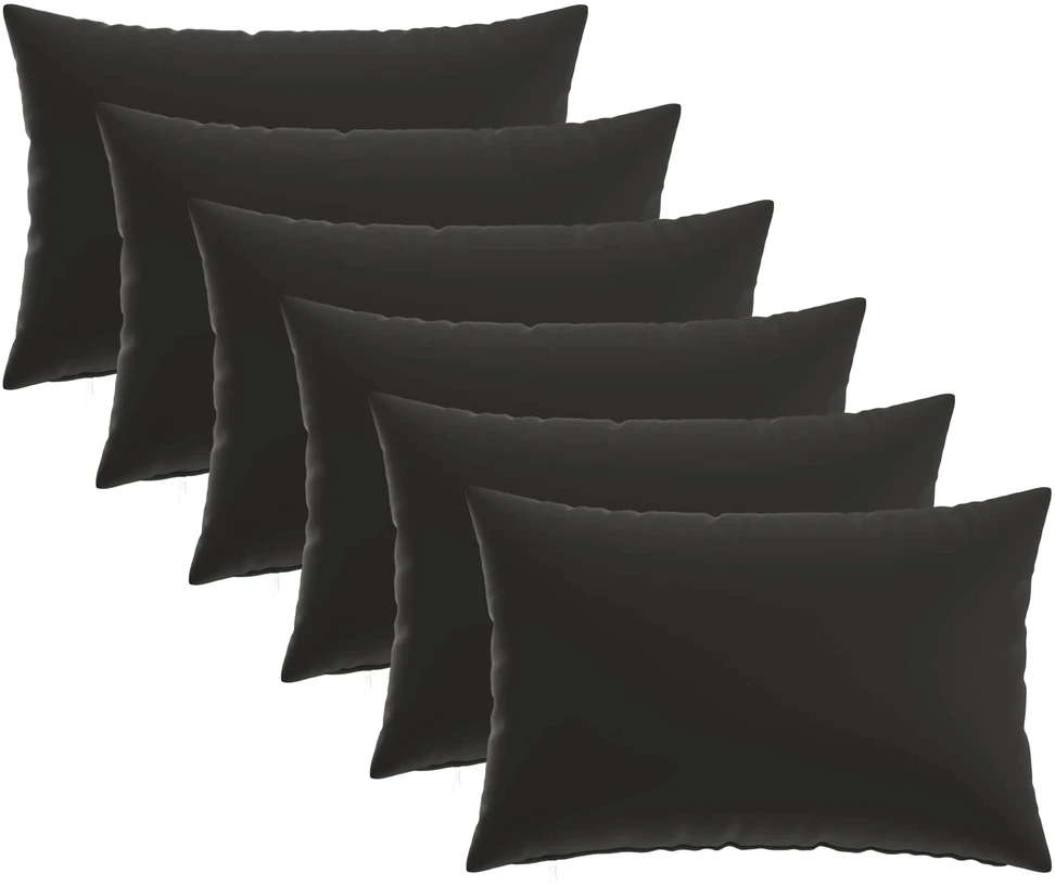 Pagalvėlės užvalkalas 6 pcs HEERLEN Juoda 50 x 70 cm