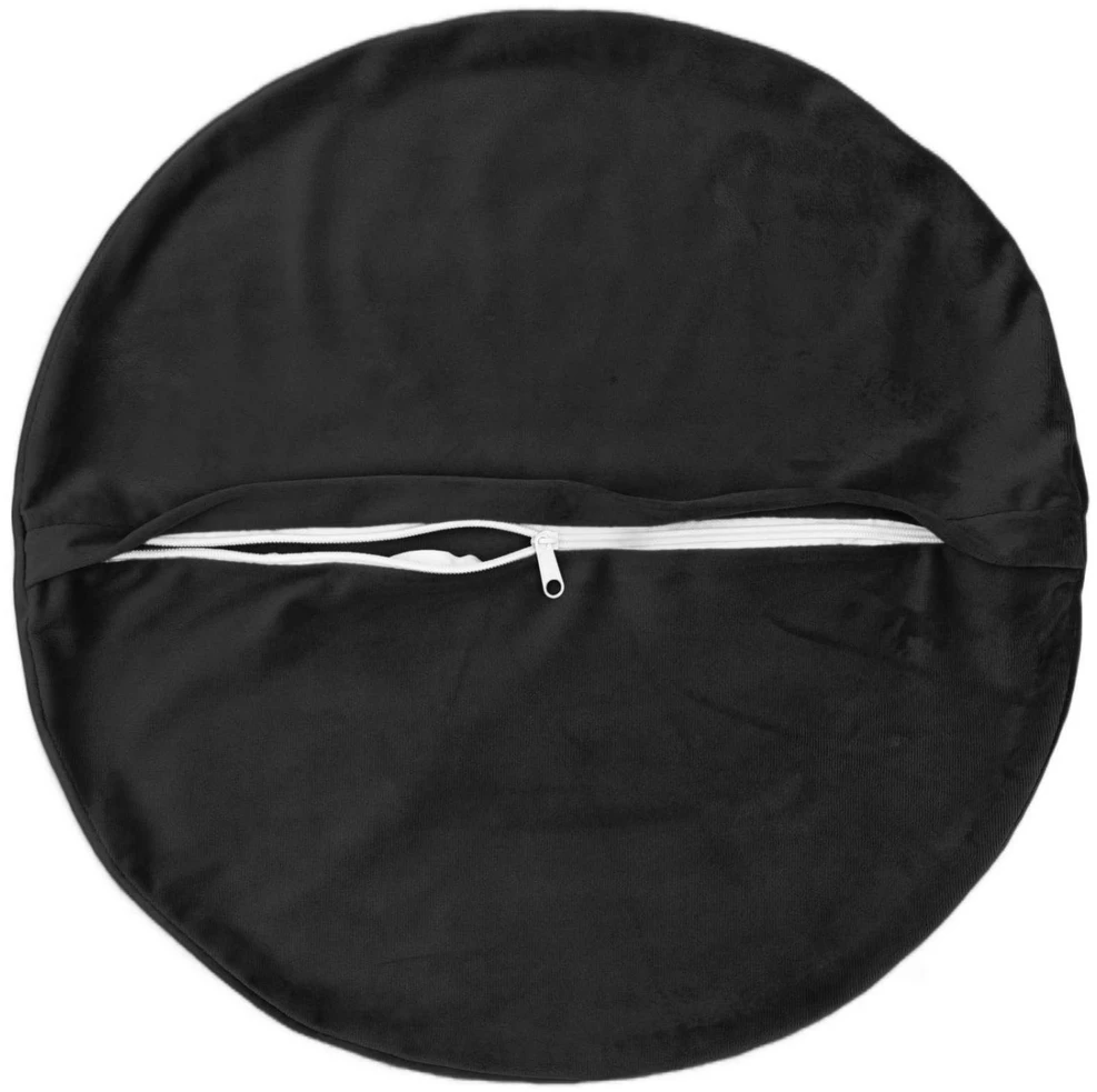 Pagalvėlės užvalkalas 6 pcs HEERLEN Juoda Ø 50 cm Aksomas