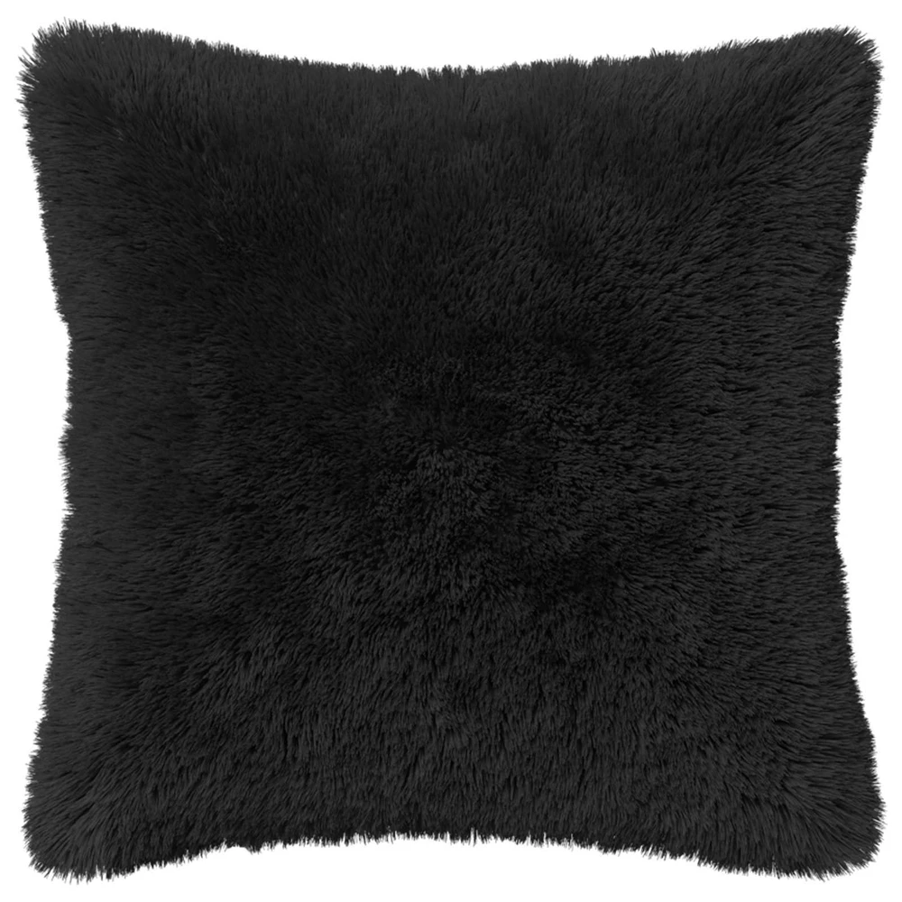 Pagalvėlės užvalkalas 6 pcs HEERLEN Juoda 30 x 30 cm PV pūkinis