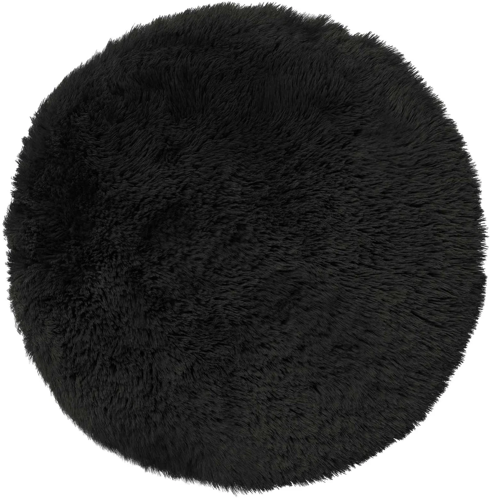 Pagalvėlės užvalkalas 6 pcs HEERLEN Juoda Ø 30 cm PV pūkinis