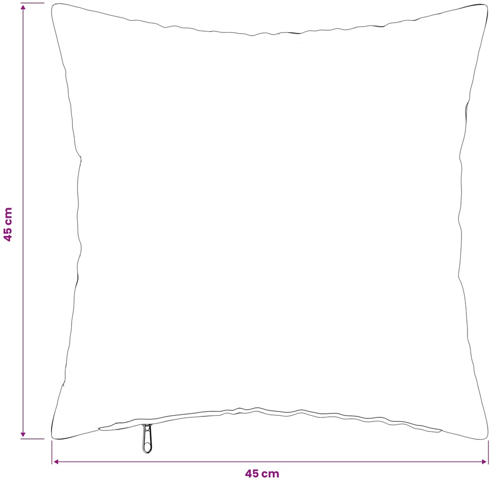 Pagalvėlės užvalkalas 6 pcs HEERLEN Juoda 45 x 45 cm Flanelė