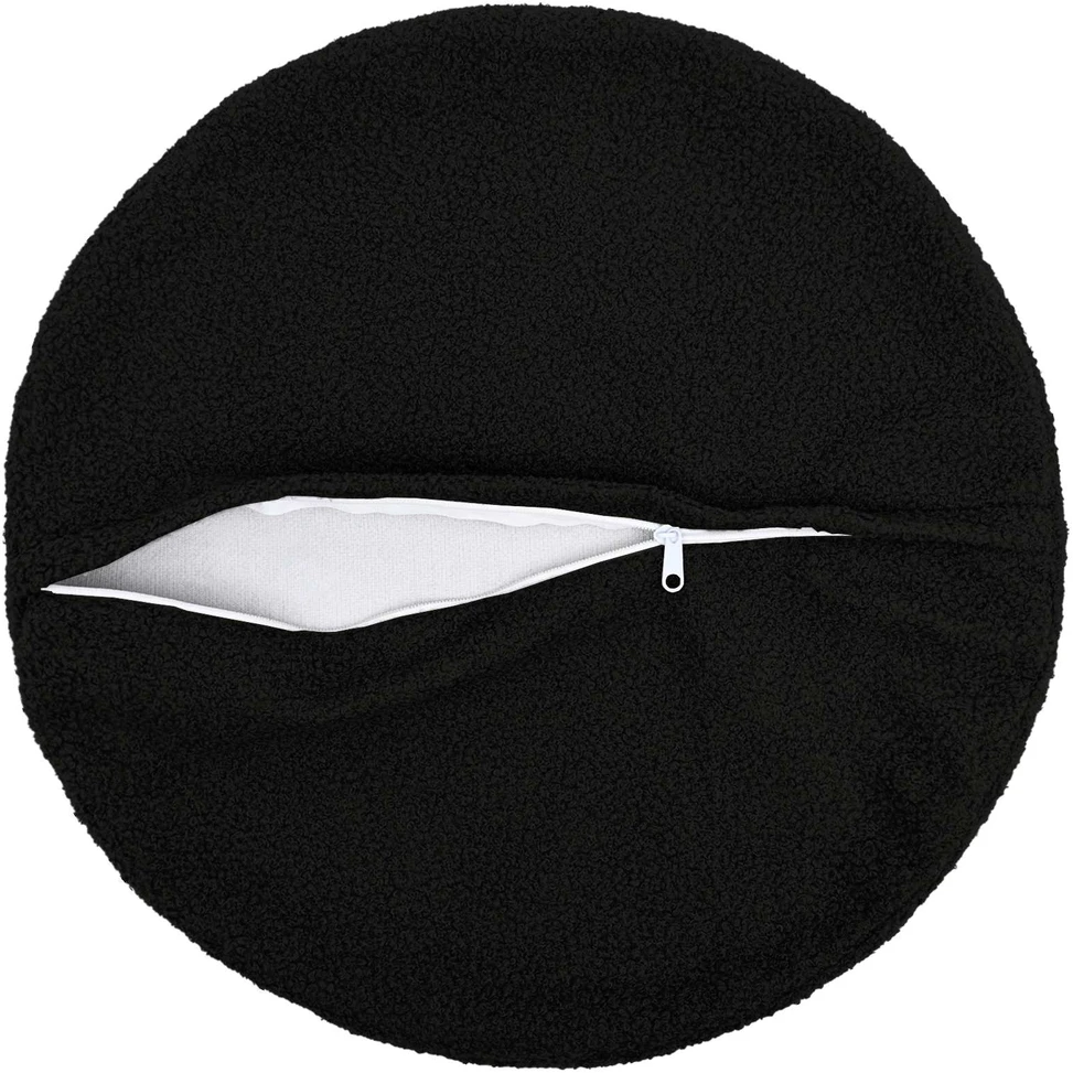 Pagalvėlės užvalkalas 6 pcs HEERLEN Juoda Ø 40 cm Bouclé