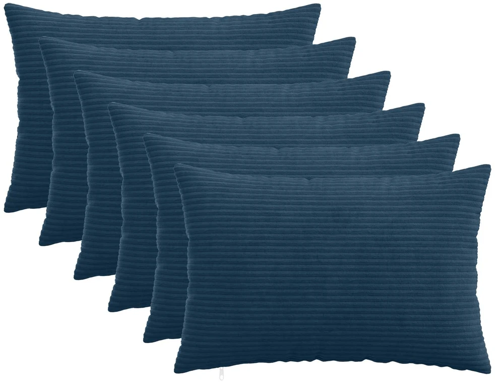 Pagalvėlės užvalkalas 6 pcs HEERLEN Jūrinė mėlyna 30 x 50 cm