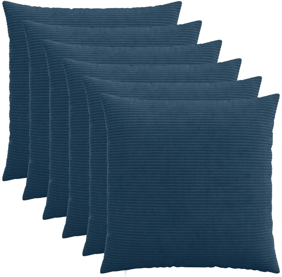 Pagalvėlės užvalkalas 6 pcs HEERLEN Jūrinė mėlyna 60 x 60 cm