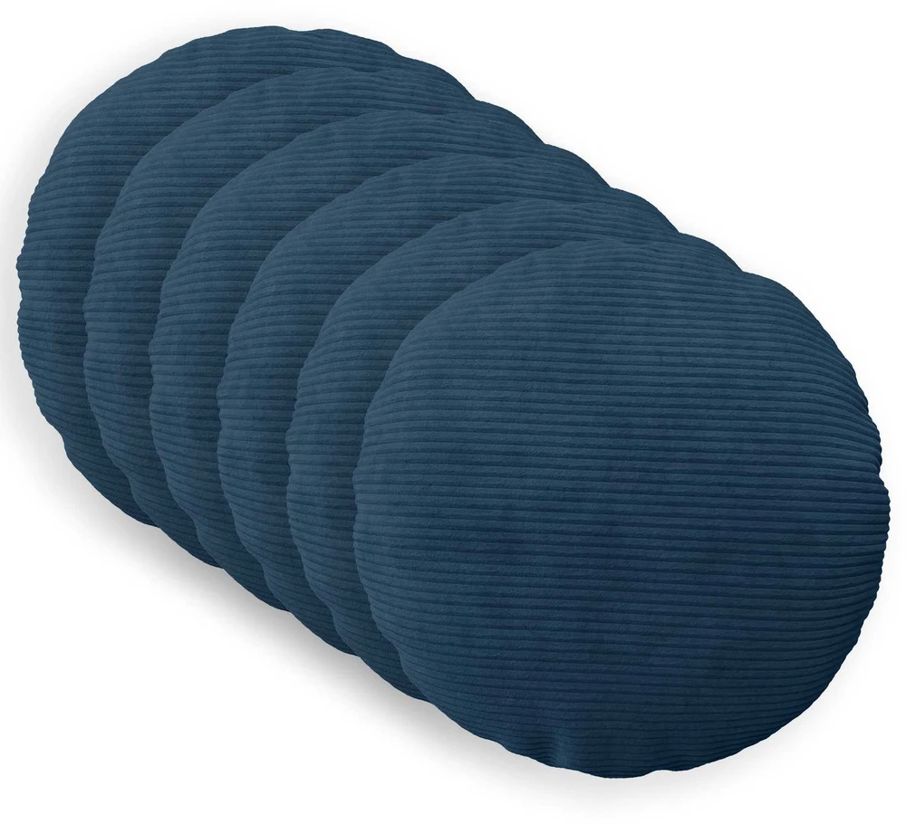 Pagalvėlės užvalkalas 6 pcs HEERLEN Jūrinė mėlyna Ø 60 cm