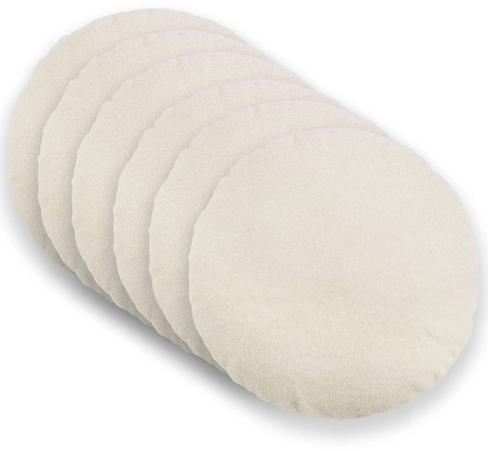 Pagalvėlės užvalkalas 6 pcs HEERLEN Kreminė Ø 60 cm Bouclé