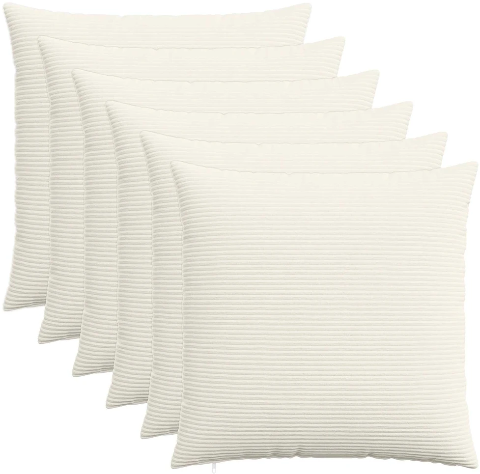 Pagalvėlės užvalkalas 6 pcs HEERLEN Kreminė 80 x 80 cm