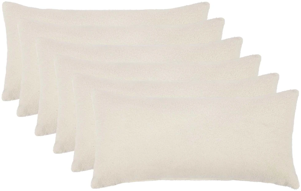Pagalvėlės užvalkalas 6 pcs HEERLEN Kreminė 40 x 70 cm Bouclé