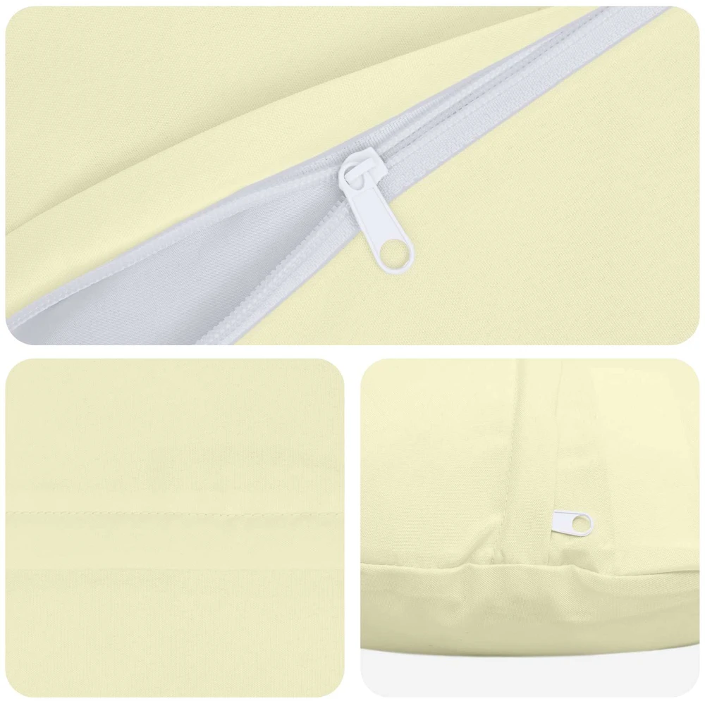 Pagalvėlės užvalkalas 6 pcs HEERLEN Kreminė Ø 60 cm Poliesteris