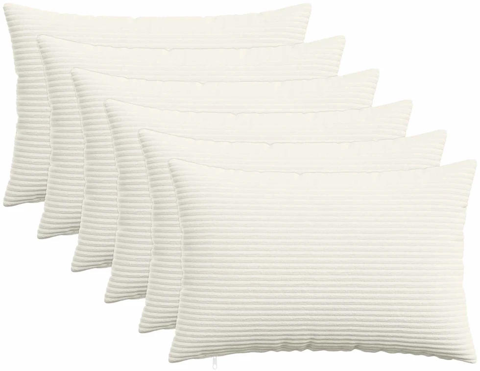 Pagalvėlės užvalkalas 6 pcs HEERLEN Kreminė 50 x 80 cm