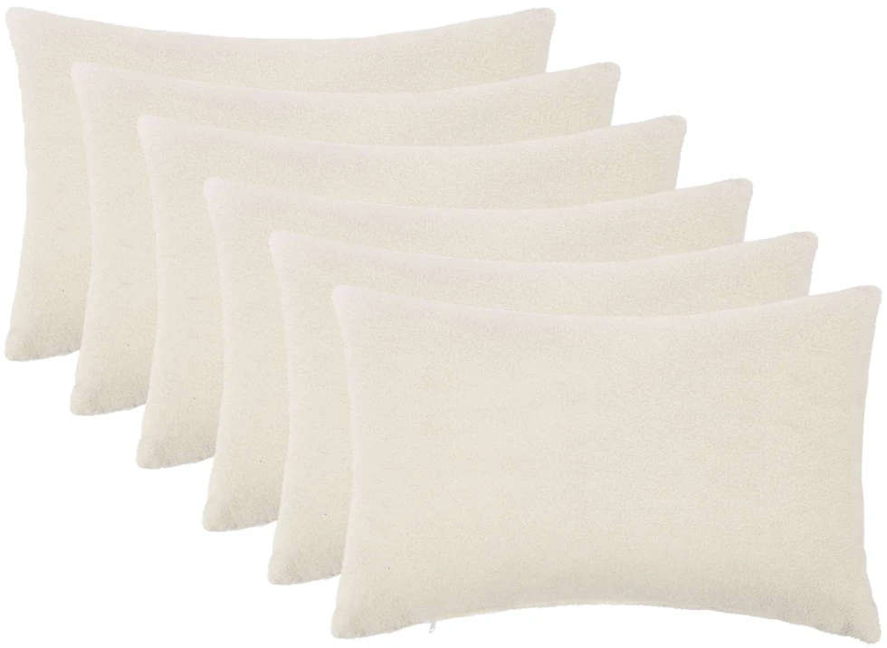 Pagalvėlės užvalkalas 6 pcs HEERLEN Kreminė 50 x 70 cm Bouclé