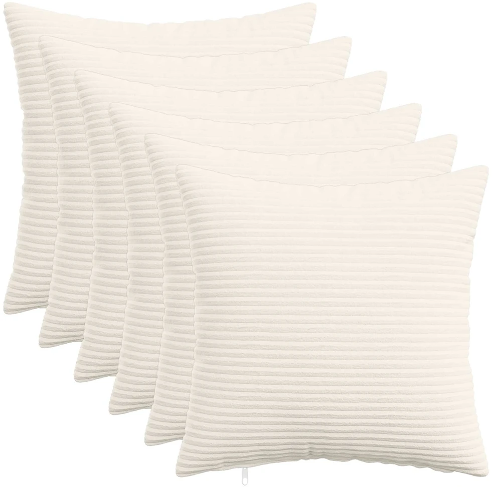 Pagalvėlės užvalkalas 6 pcs HEERLEN Kreminė 30 x 30 cm