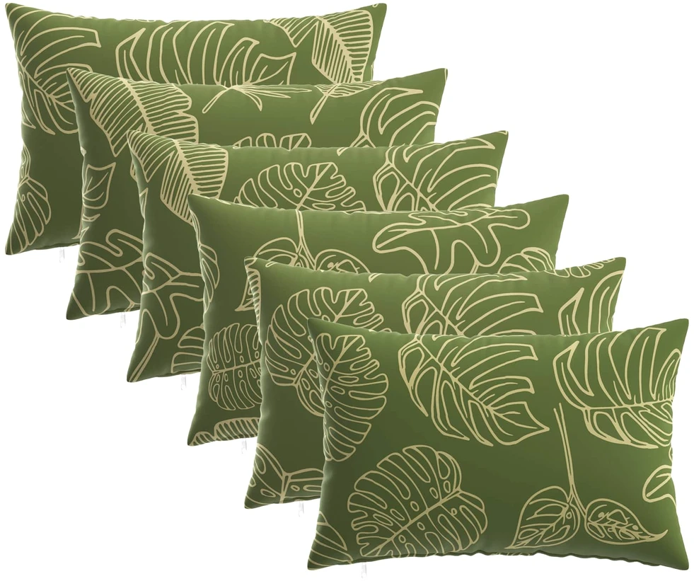 Pagalvėlės užvalkalas 6 pcs HEERLEN Lapų dizainas 50 x 80 cm