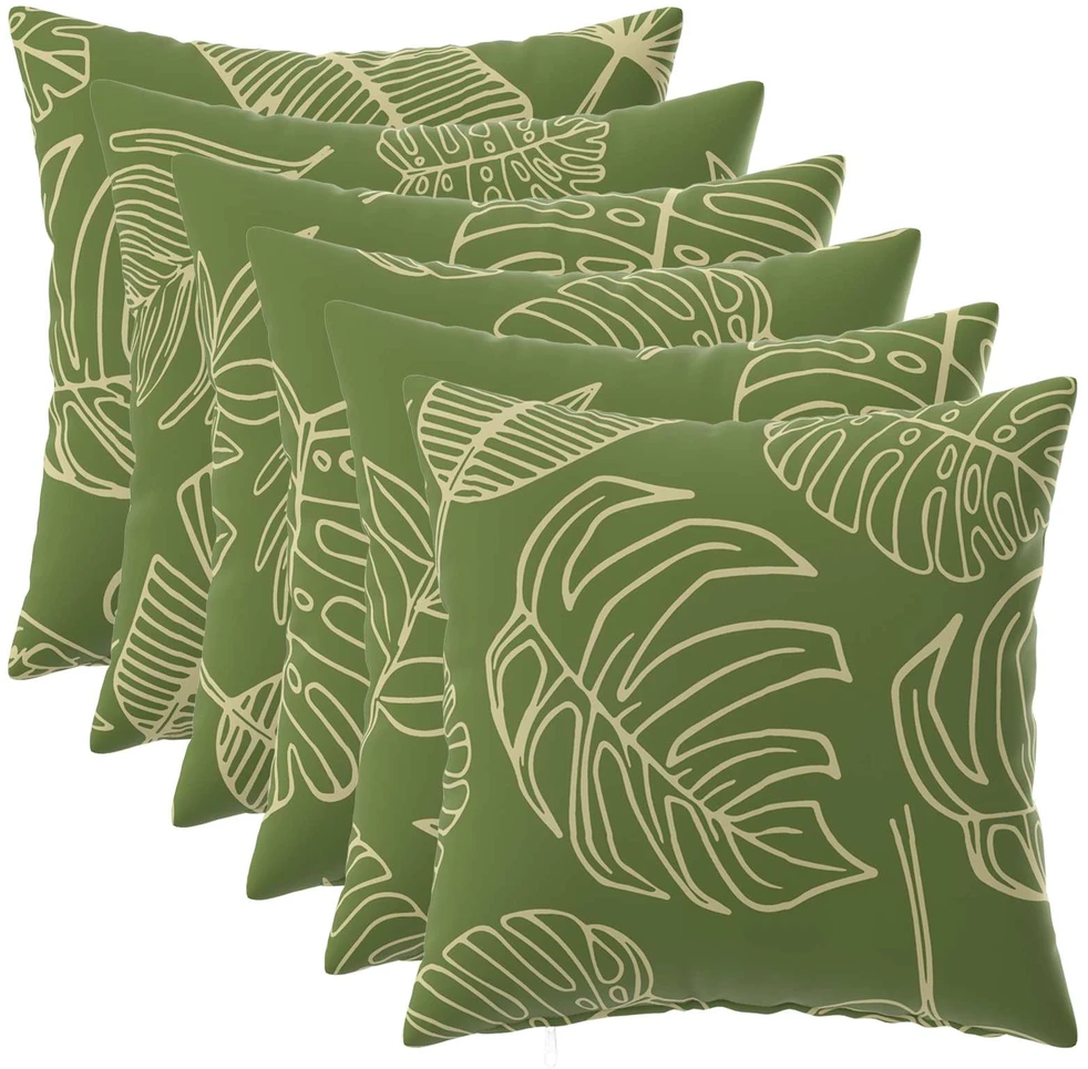 Pagalvėlės užvalkalas 6 pcs HEERLEN Lapų dizainas 35 x 35 cm