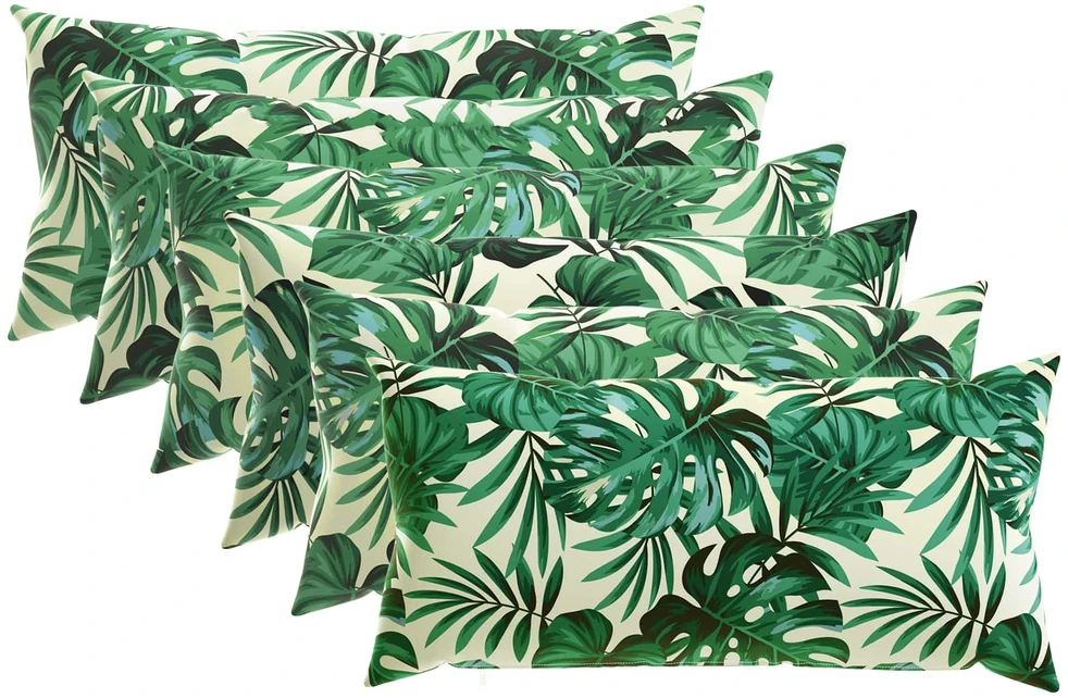 Pagalvėlės užvalkalas 6 pcs HEERLEN Lapų raštas 40 x 80 cm