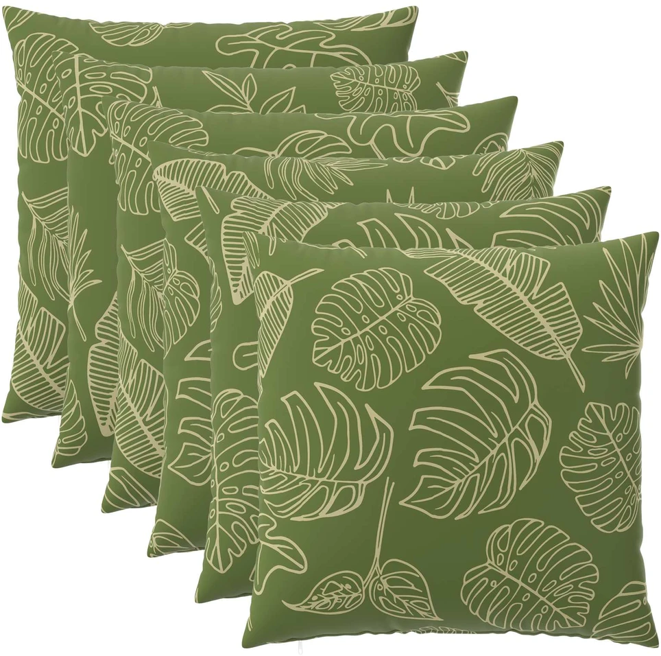 Pagalvėlės užvalkalas 6 pcs HEERLEN Lapų dizainas 65 x 65 cm