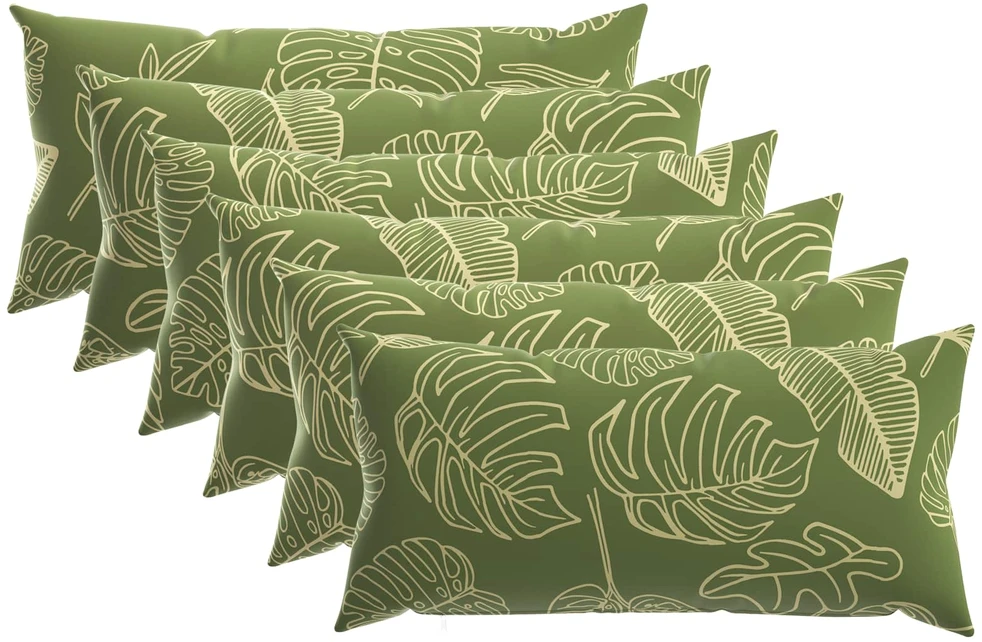 Pagalvėlės užvalkalas 6 pcs HEERLEN Lapų dizainas 40 x 80 cm