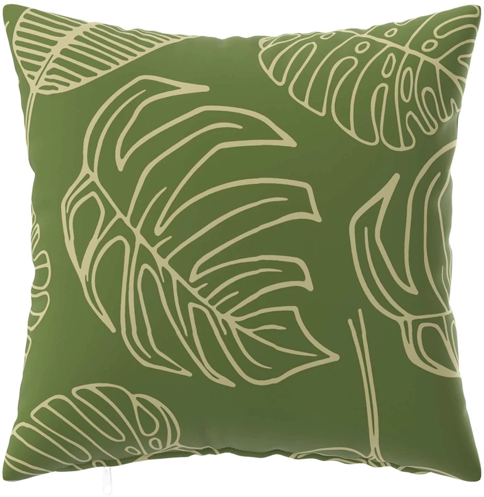 Pagalvėlės užvalkalas 6 pcs HEERLEN Lapų dizainas 35 x 35 cm