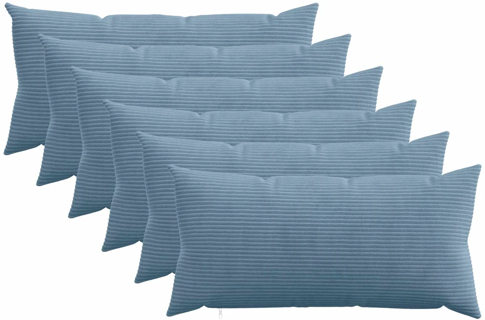 Pagalvėlės užvalkalas 6 pcs HEERLEN Mėlyna 40 x 80 cm mančester