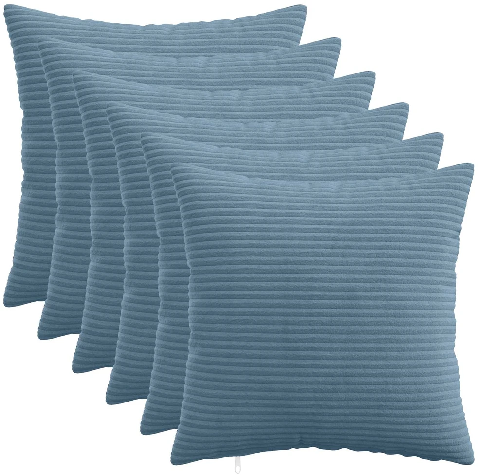 Pagalvėlės užvalkalas 6 pcs HEERLEN Mėlyna 50 x 50 cm mančester