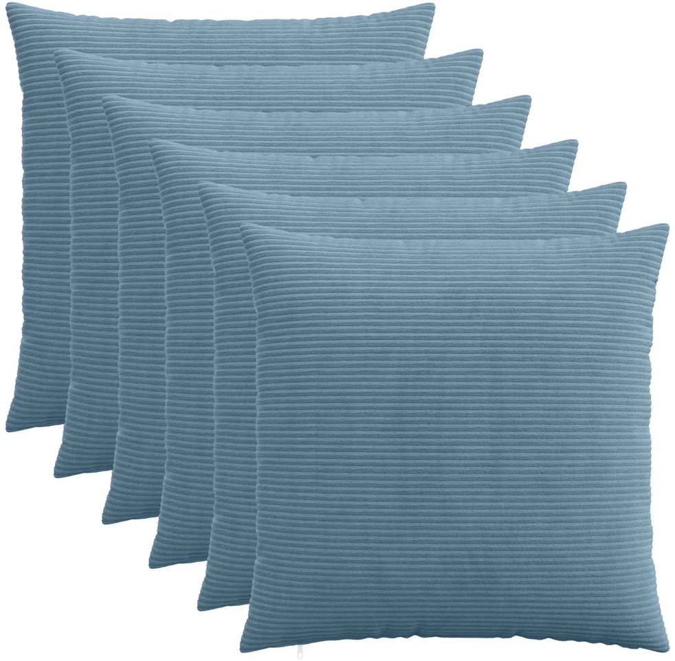 Pagalvėlės užvalkalas 6 pcs HEERLEN Mėlyna 55 x 55 cm mančester