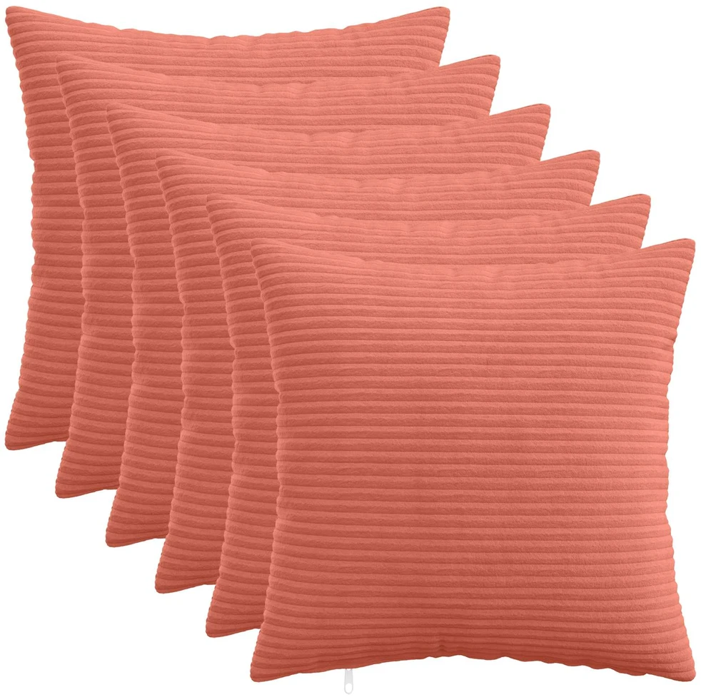 Pagalvėlės užvalkalas 6 pcs HEERLEN Raudona oranžinė 50 x 50 cm