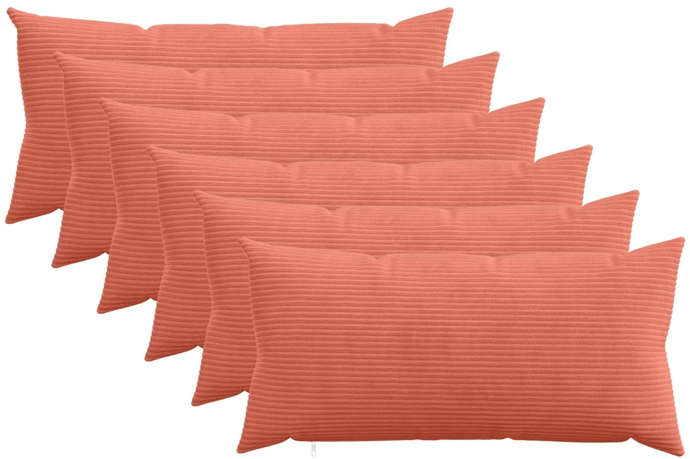 Pagalvėlės užvalkalas 6 pcs HEERLEN Raudona oranžinė 40 x 70 cm