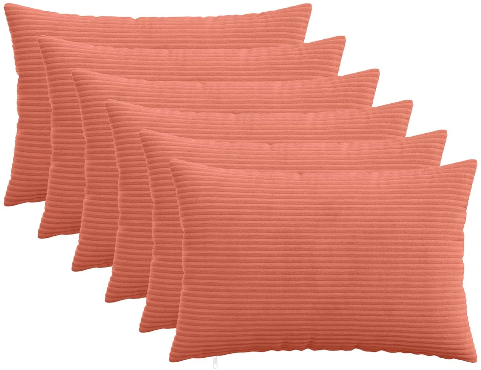 Pagalvėlės užvalkalas 6 pcs HEERLEN Raudona oranžinė 50 x 75 cm