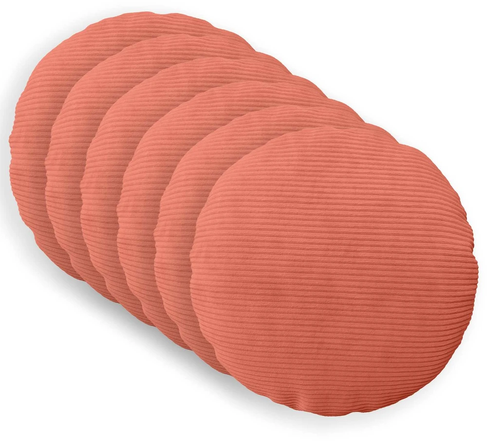Pagalvėlės užvalkalas 6 pcs HEERLEN Raudona oranžinė Ø 30 cm