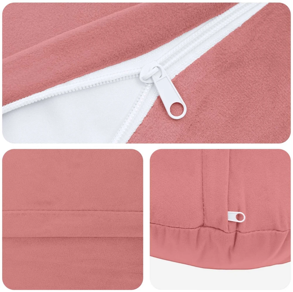 Pagalvėlės užvalkalas 6 pcs HEERLEN Rožinė Ø 30 cm Aksomas