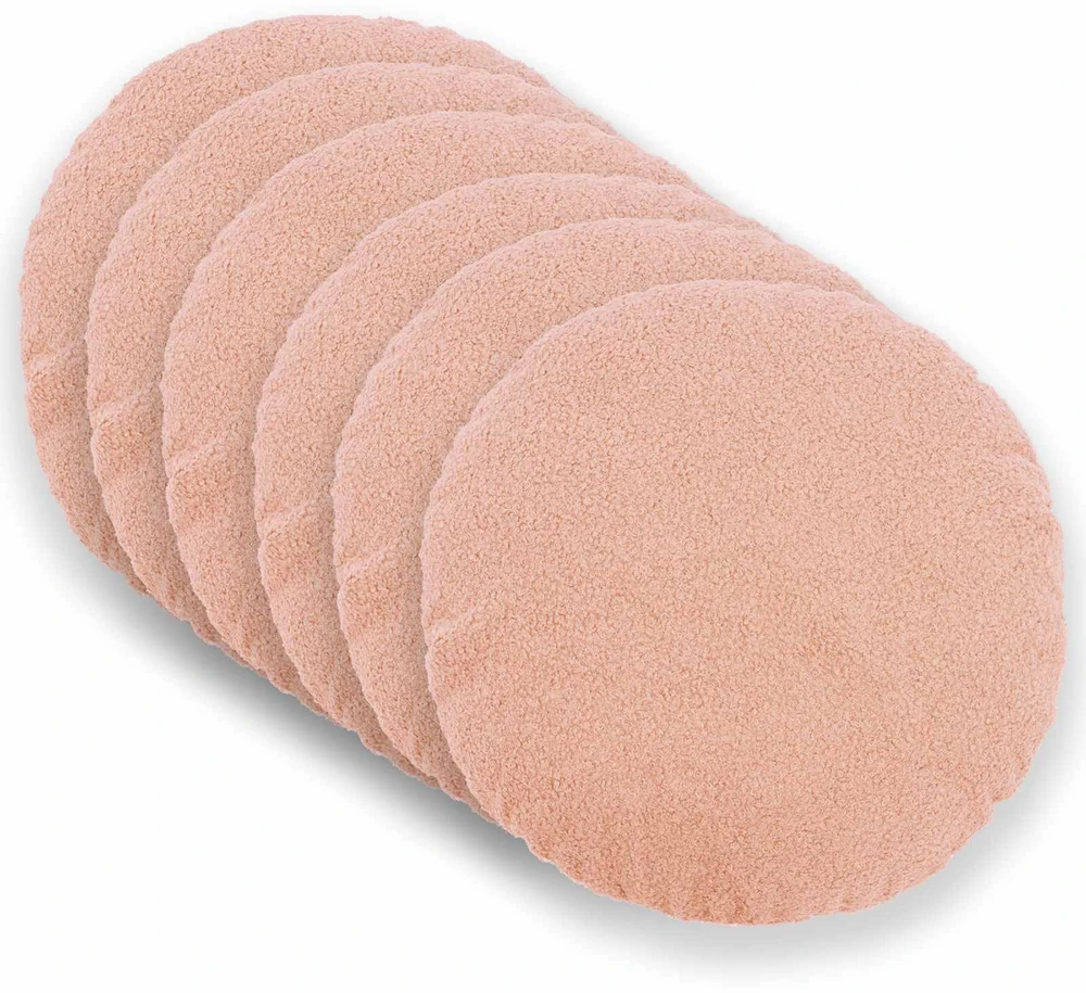 Pagalvėlės užvalkalas 6 pcs HEERLEN Rožinė Ø 60 cm Bouclé