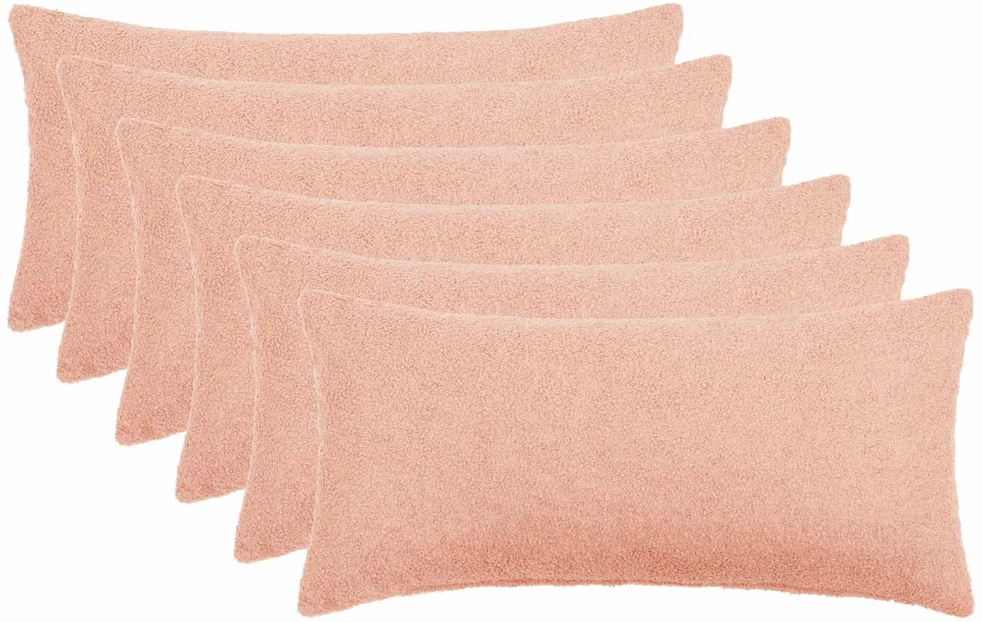 Pagalvėlės užvalkalas 6 pcs HEERLEN Rožinė 40 x 80 cm Bouclé