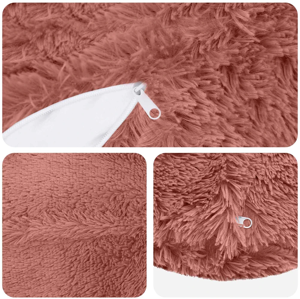 Pagalvėlės užvalkalas 6 pcs HEERLEN Rožinė Ø 40 cm PV pūkinis