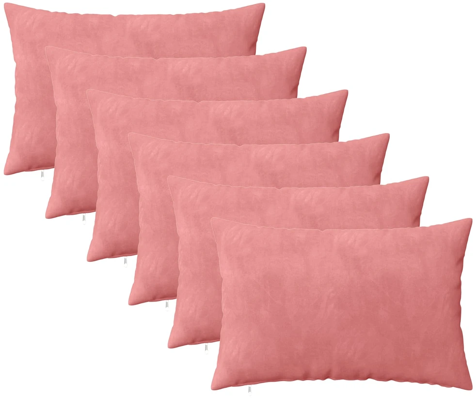 Pagalvėlės užvalkalas 6 pcs HEERLEN Rožinė 50 x 80 cm Aksomas