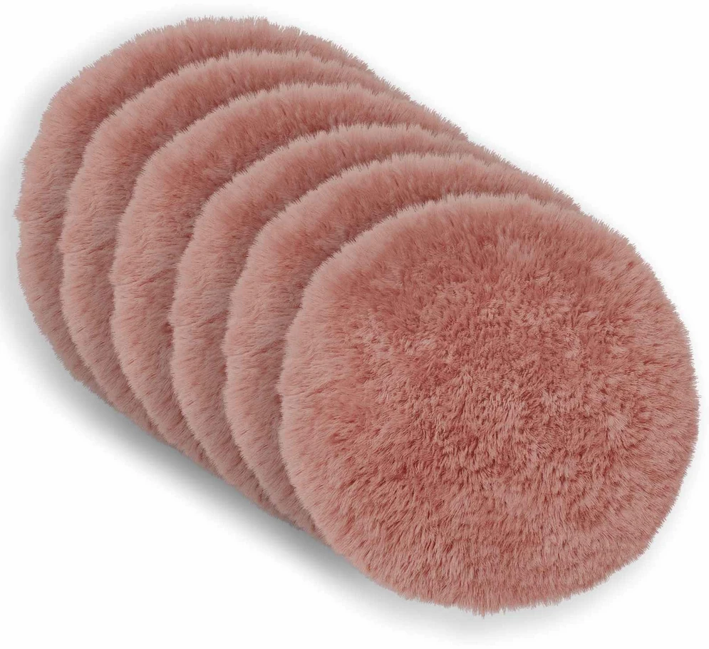 Pagalvėlės užvalkalas 6 pcs HEERLEN Rožinė Ø 50 cm PV pūkinis