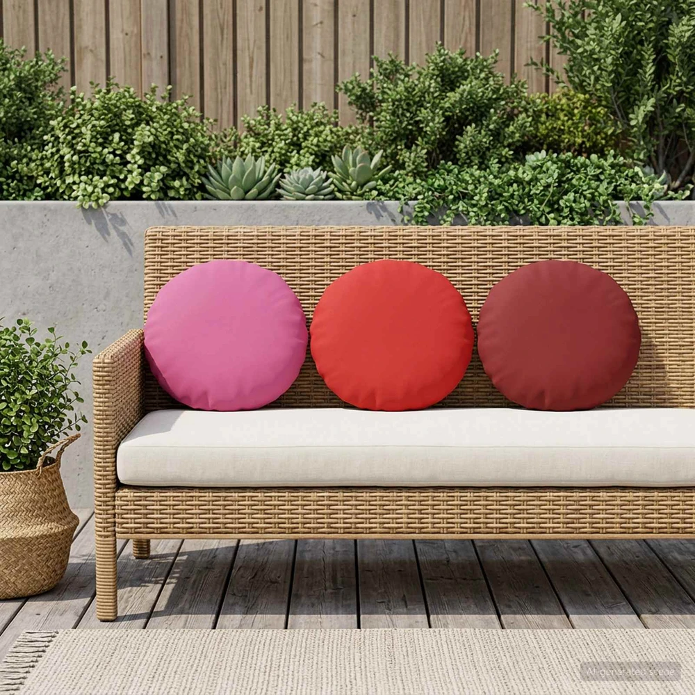 Pagalvėlės užvalkalas 6 pcs HEERLEN Rožinė Ø 30 cm Poliesteris