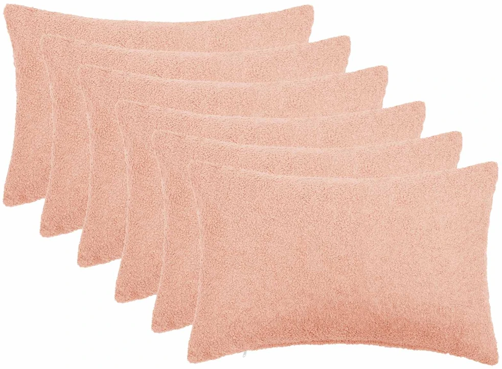 Pagalvėlės užvalkalas 6 pcs HEERLEN Rožinė 40 x 60 cm Bouclé