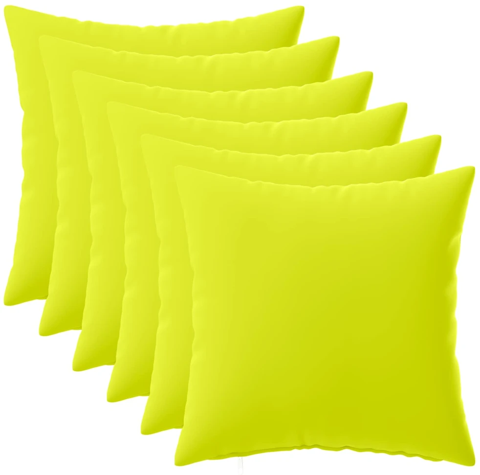 Pagalvėlės užvalkalas 6 pcs HEERLEN Ryškiai žalia 45 x 45 cm